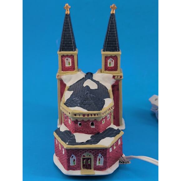 Christmas Valley Collectable 1993 Church Vintage Lighted Original Box - Picture 6 of 16